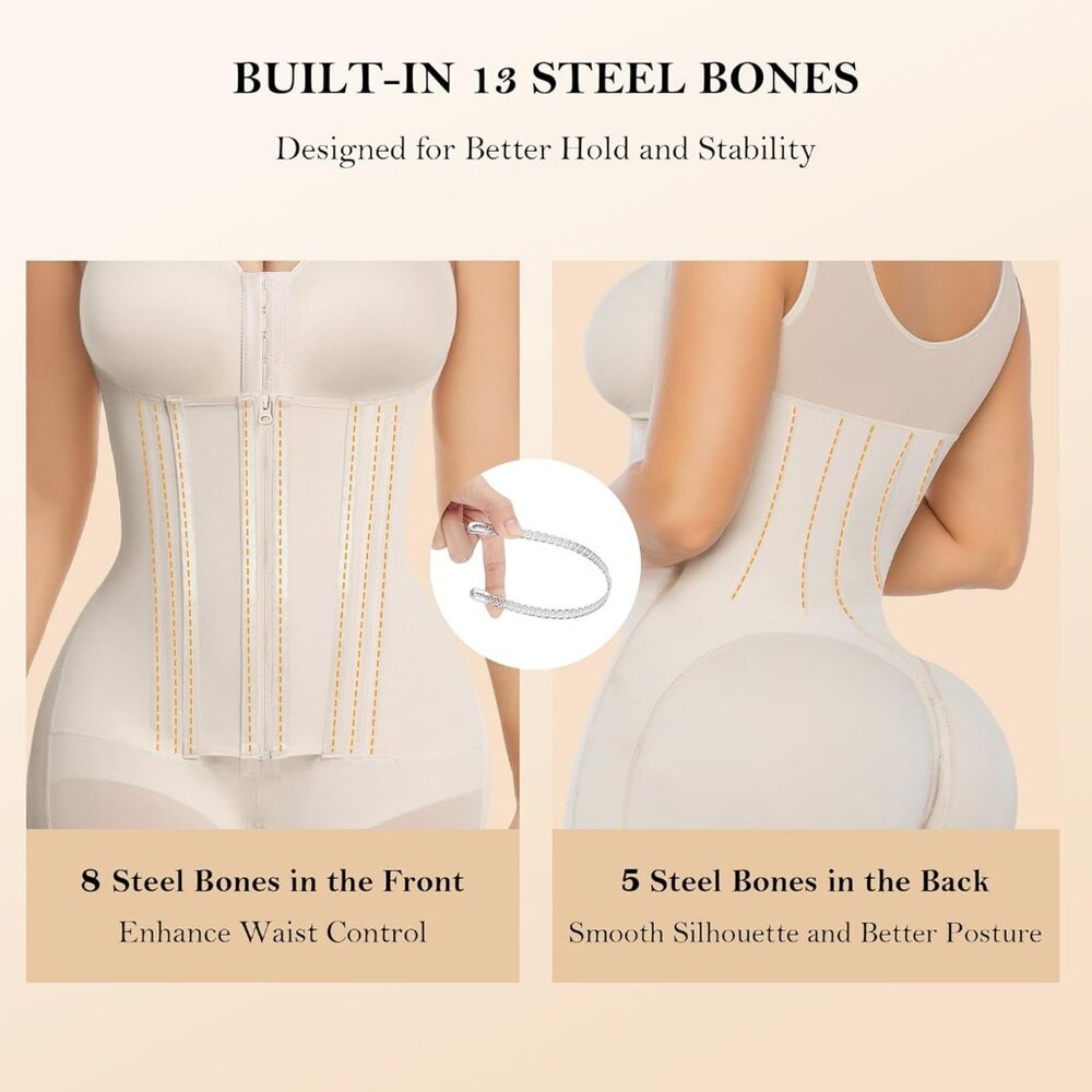 Women's 1-Beige Body Shaper Girdles Surgery Garment Shapewear Tummy Control - Picture 5 of 6